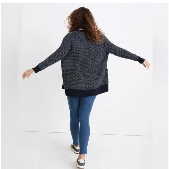 Madewell Bird's Eye Maysfield Cardigan Sweater in Coziest Yarn Size Small - Picture 2 of 8